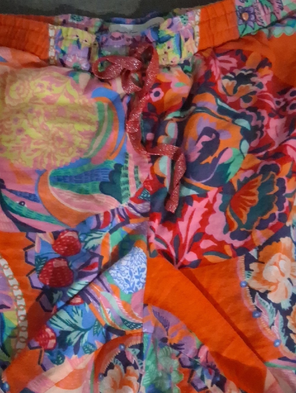 Anthropologie Alexandra Farmer Secret Garden Flannel Pajama Pants XL Petite - Picture 6 of 8